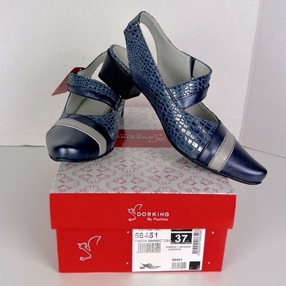 Nib - Dorking Tucan Heel, Sling Back - Navy Blue. Size: 37. - Picture 14 of 15